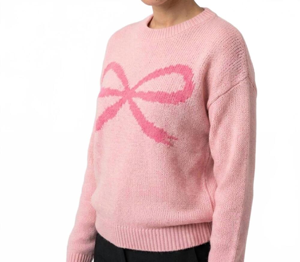NEW SO ME show me your bow sweater in blush